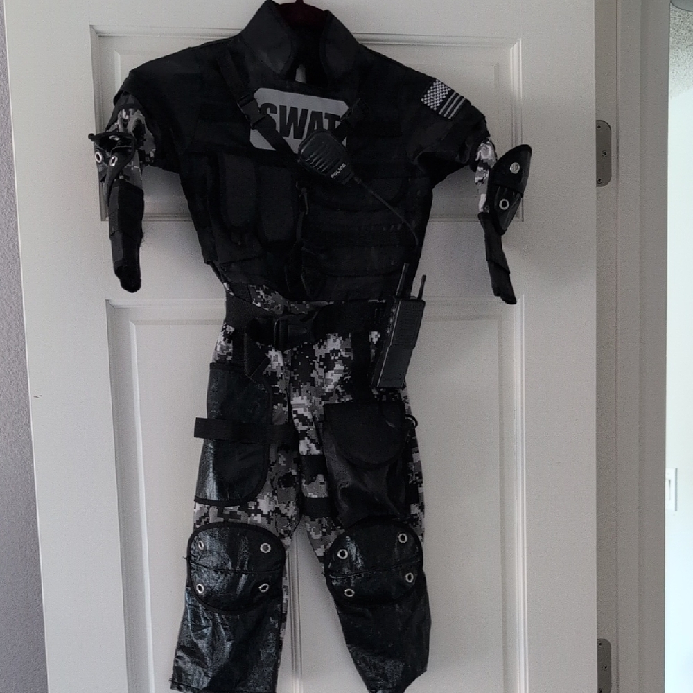 SWAT Kids Costume - Black and Gray